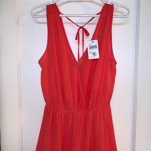ASTR - Women's Romper; Color: Coral